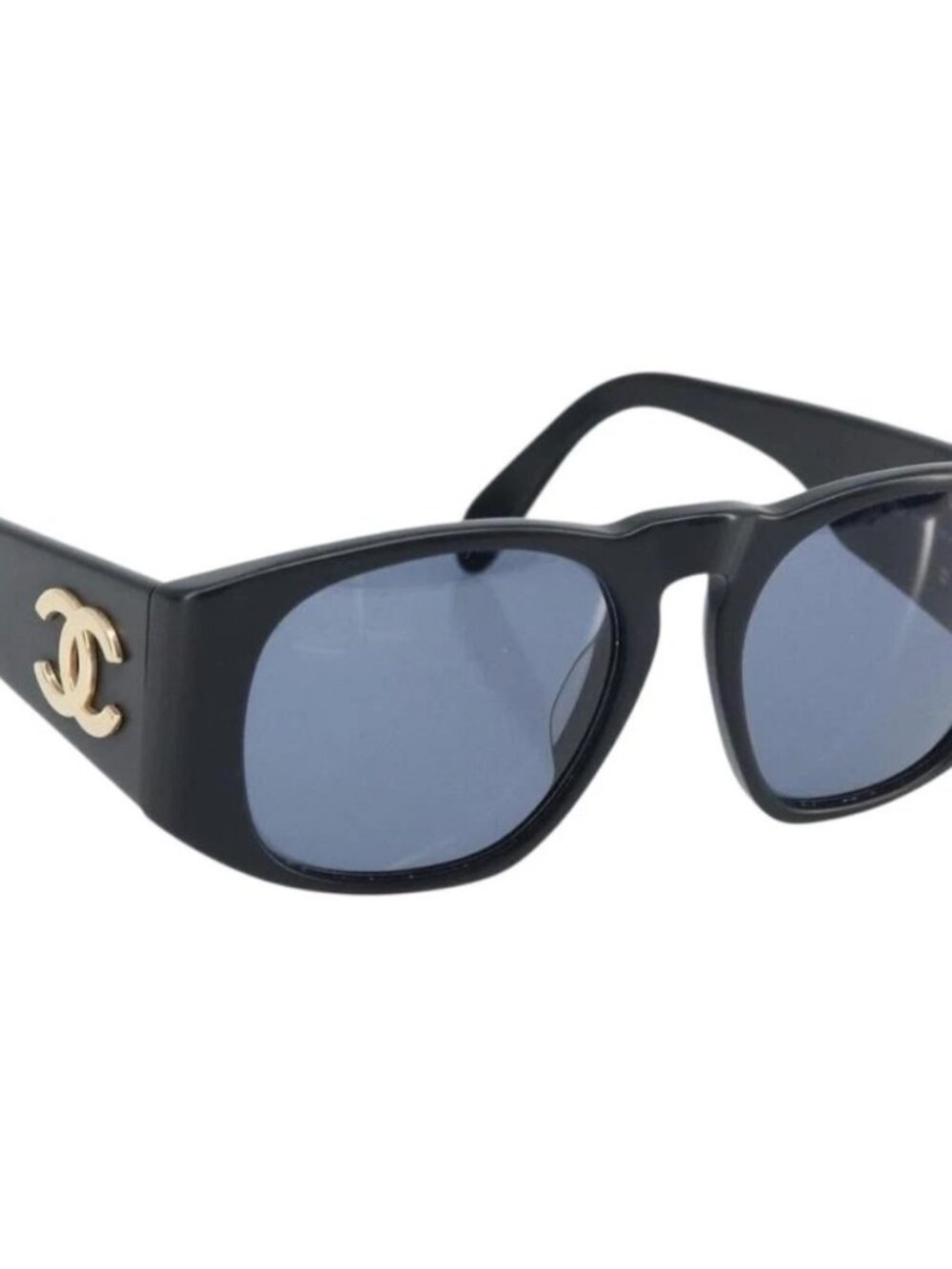 CHANEL Sunglasses plastic Black CC Auth BSZ412V - Picture 1 of 11